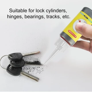 น้ํามันหล่อลื่นผงกราไฟท์ 60ML Fast Acting Key Lock กระบอกผงหล่อลื่นไม่มีคราบสําหรับล็อคประตูบานพับคู่มือหน้าต่างคีย์อุปกรณ์บํารุงรักษา beqaxth
