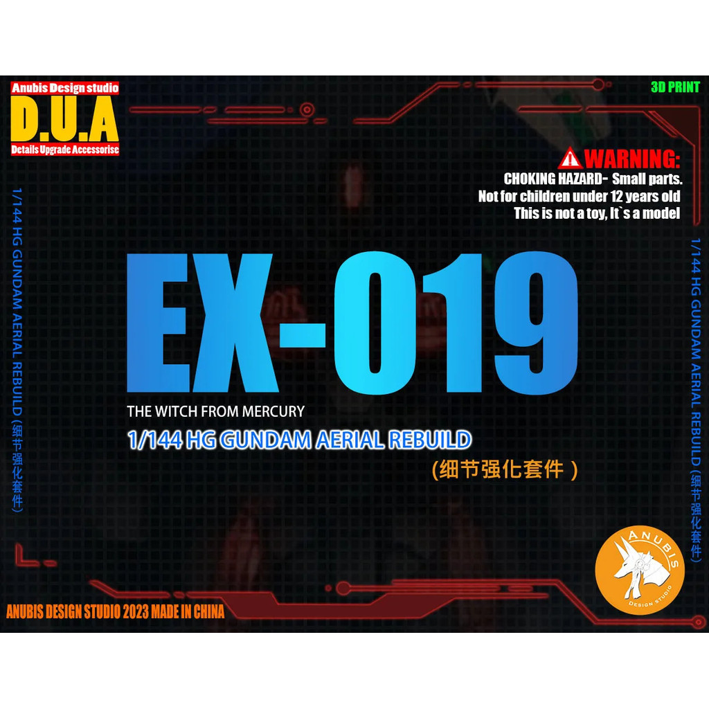EX-019 HG 1/144 XVX-016RN Aerial Rebuild Gund-Arm แม่มดเกรดสูงจาก Mercury Heighten เรซิ่นรายละเอียด 