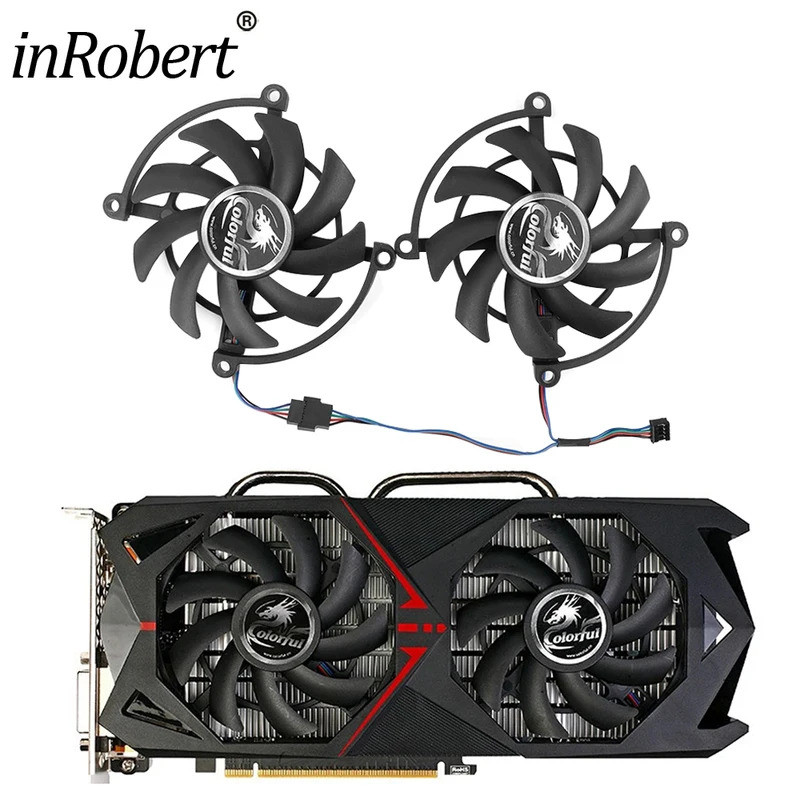 8​5 มม.GTX1070 GTX1060 พัดลมการ์ดสําหรับสีสัน GeForce GTX 1060 1070 SI-8G-V เปลี่ยนกราฟิกการ์ดพัดลม