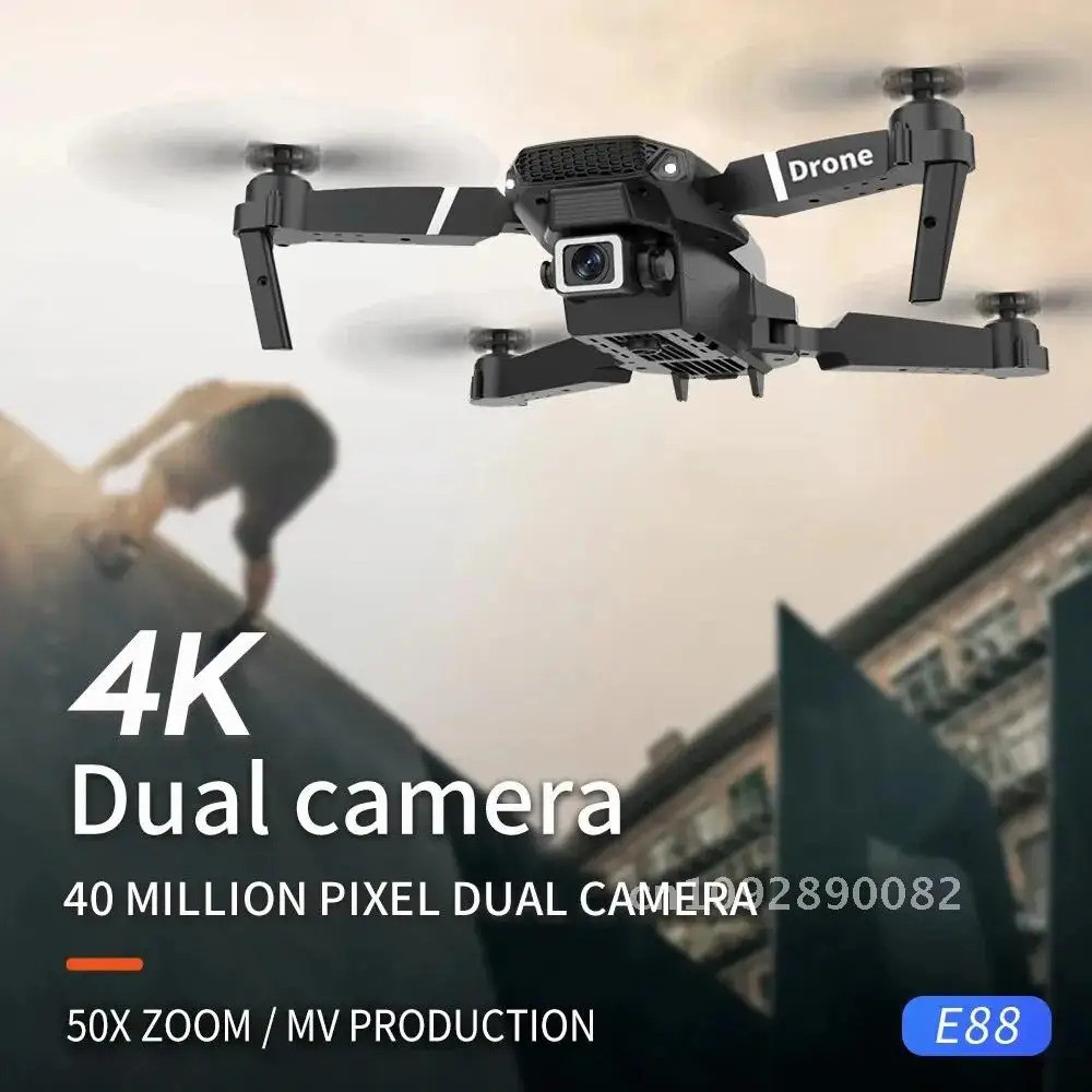 2025 ใหม่ E88 Pro ของขวัญ Fpv Drone มุมกว้าง Hd Dron 4k Rc ของเล่นเฮลิคอปเตอร์พับ Quadcopter ความสูง