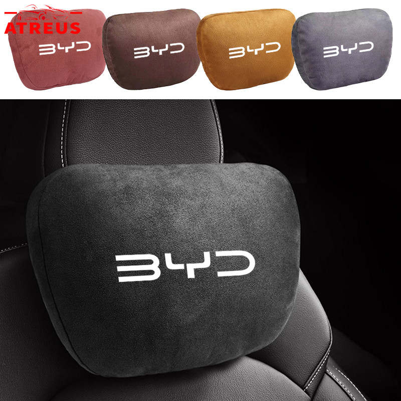BYD หมอนรองคอสําหรับรถยนต์ พนักพิงศีรษะรถยนต์ รถที่นั่ง หมอนรองคอในรถ หมอนรองคอคุณภาพสูง คอสนับสนุน 