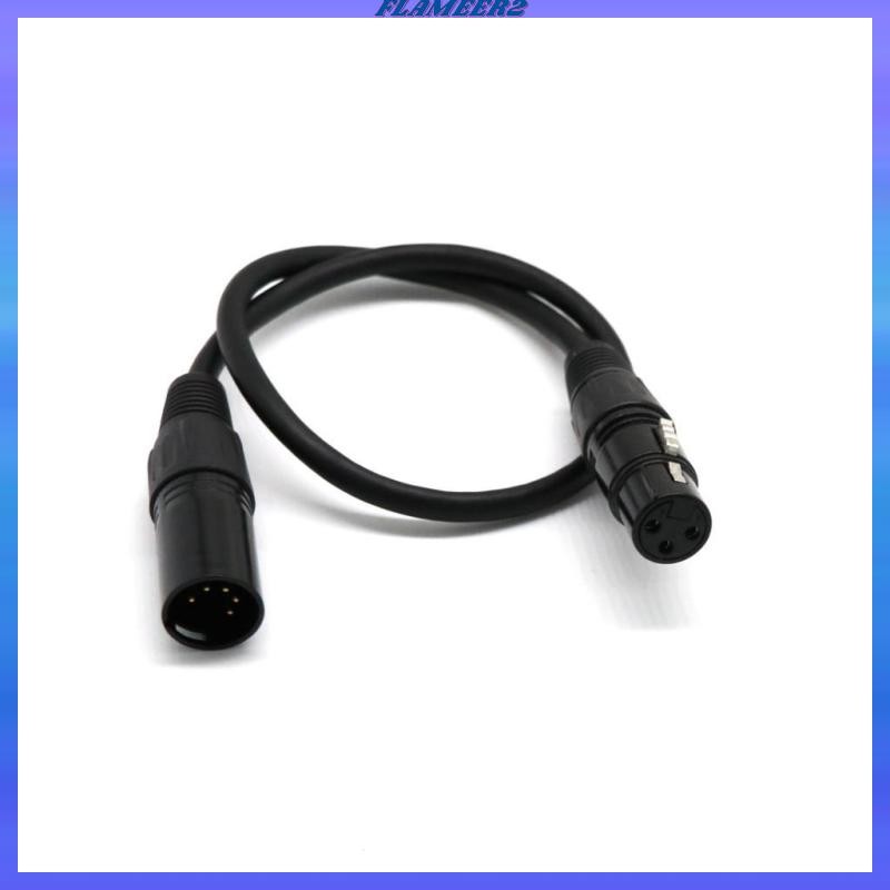 [Flameer2] 5-Pin Male to 3-Pin Female DMX Cable Adapter DJ Stage Lighting Equipment