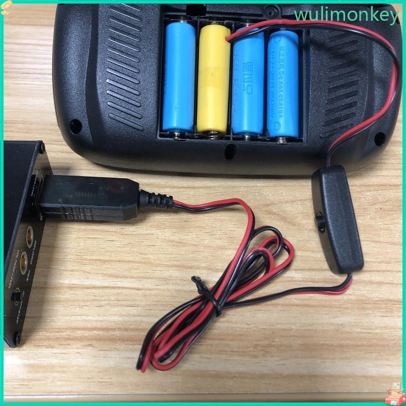 WU USB to 6V 4AA Eliminator พร้อมสวิตช์เปลี่ยน 4 LR6 AM3