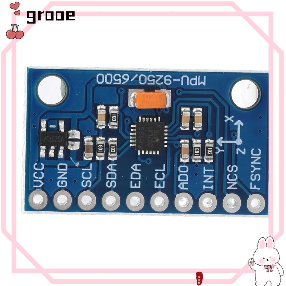 GROOE Gyroscope Module, MPU-9250 GY‐9250 เซ็นเซอร์ 9 แกน, โมดูลเซ็นเซอร์ 16 บิต 3-5V Gyroscope Senso