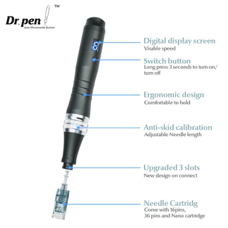 Derma Pen Dr Pen Ultima M8 ปากกาไมโครไร้สาย มืออาชีพ เครื่องมือกําจัดรอยแผลเป็นจากสิว พร้อมตลับ 2 ชิ้น