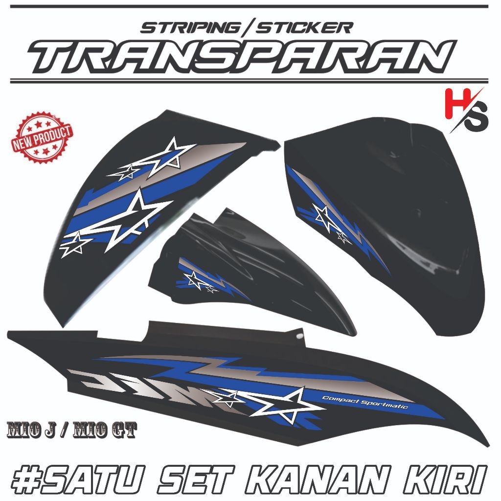 สติ๊กเกอร์แถบฉีกขาดสําหรับ YAMAHA MIO J/MIO GT MOTORCYCLE, LATEST VARIATION MOTIF, SIMPLE, COOL, ART