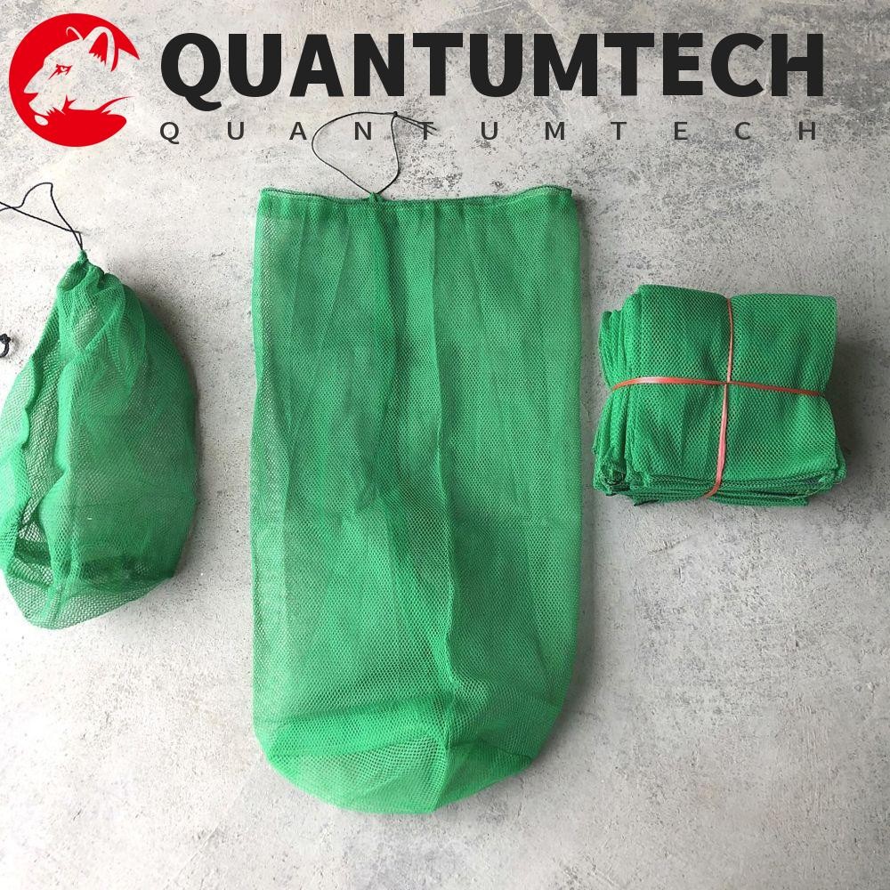 ถุงตาข่ายอุปกรณ์ตกปลา QuantumTech พับได้ สีเขียว