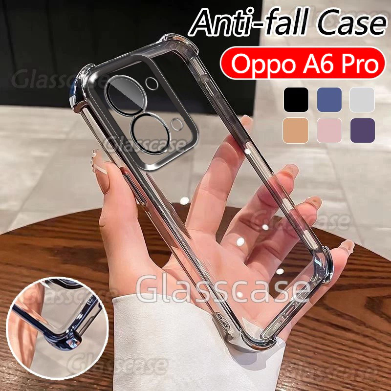ปลอกสําหรับOppo A6 A6x A6t A6s A6c A6Pro A6tPro OppoA6 x Pro OppoA6Proใสเคสโทรศัพท์แฟชั่นคู่สี่มุมป้องกันการตกกันกระแทกCameเลนส์ป้องกันปลอกอ่อนฝาหลัง
