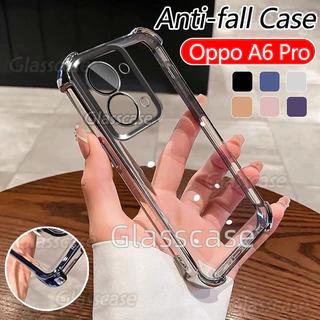 ปลอกสําหรับOppo A6 A6x A6t A6s A6c A6Pro A6tPro OppoA6 x Pro OppoA6Proใสเคสโทรศัพท์แฟชั่นคู่สี่มุมป้องกันการตกกันกระแทกCameเลนส์ป้องกันปลอกอ่อนฝาหลัง