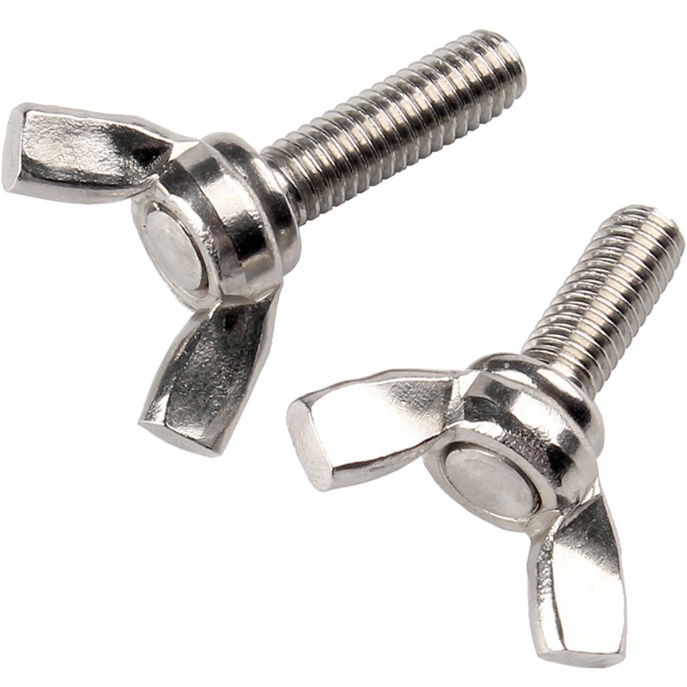 (สกรูผีเสื้อสแตนเลส 316 DIN316 น๊อตแอร์ฟอยล์, สกรูมือผีเสื้อ M4/M5/M6/M8