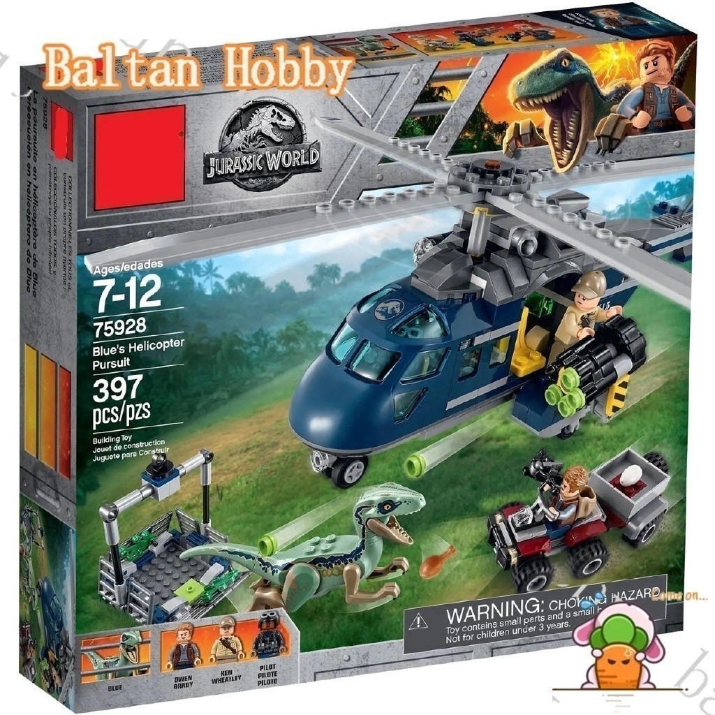 Baltan ของเล่น HN6X เข้ากันได้กับ /Jurassic World/Blues Helicopter Pursuit/75928/10925/บล็อกตัวต่อ/ข
