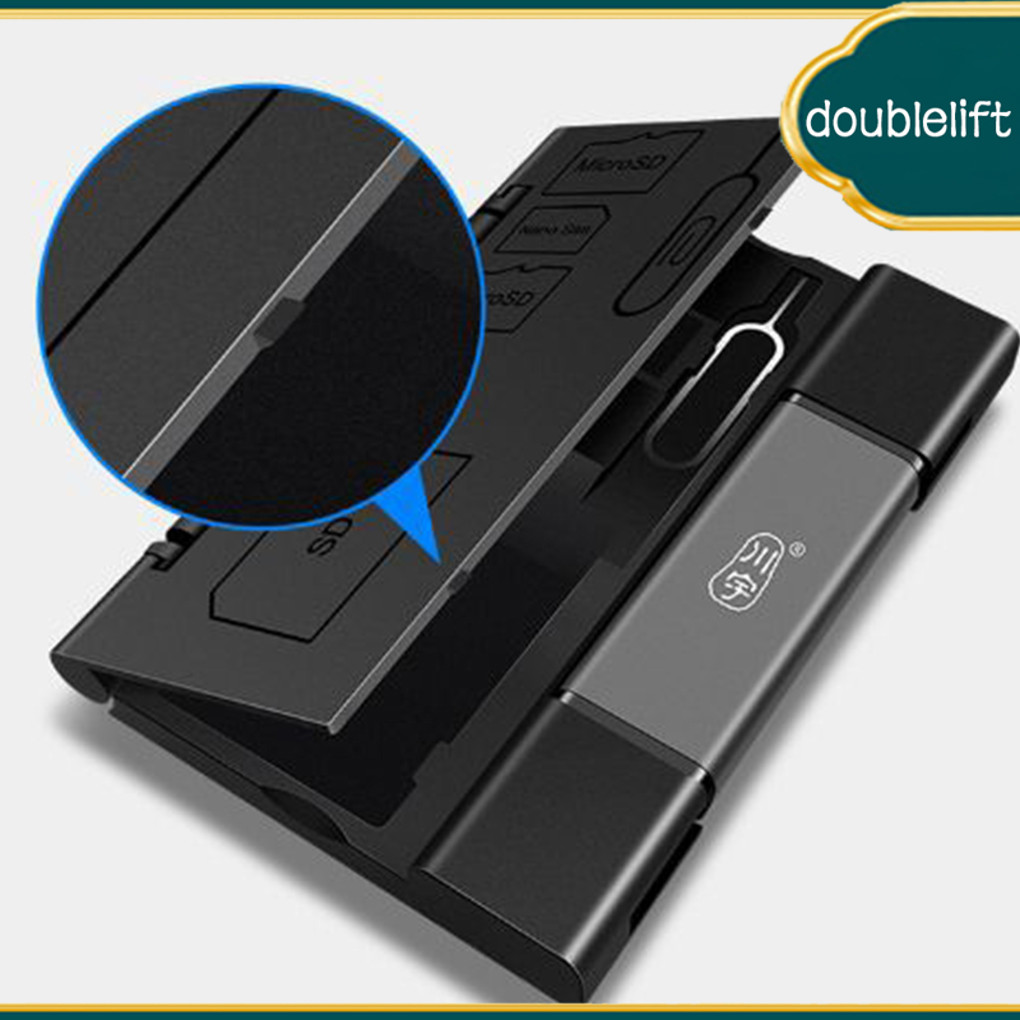 USB 3.0 Multi-Card Reader พร้อม SIM Memory Reader Storage Pin Box Card โทรศัพท์มือถือ