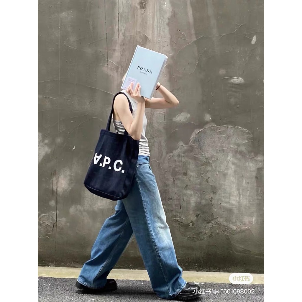 ส่งออกไปยังประเทศญี่ปุ่น APC Denim Canvas Bag Canvas Bag Tote Bag