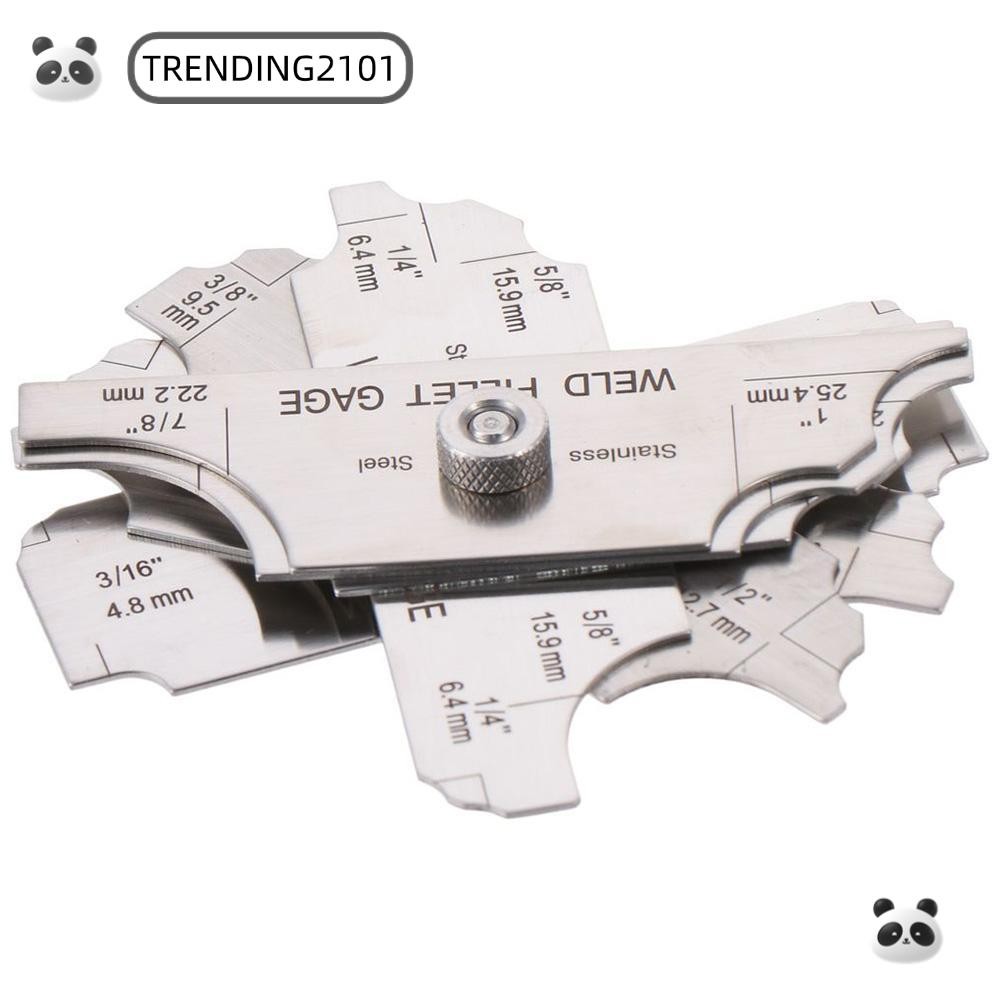 TRENDING 7PCS เชื่อม Fillet Gages ชุด, โลหะ MG-11 เครื่องเชื่อม, Ulnar 1/8-1 MM และนิ้วเชื่อมตรวจสอบ