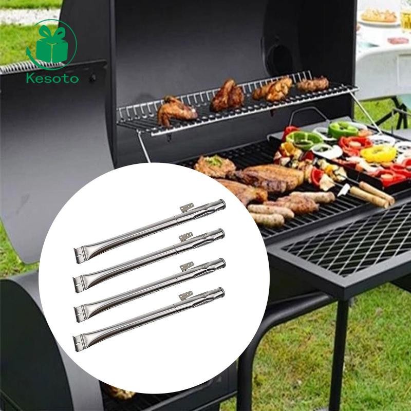 [Ehoyoxa] 4x Grill Burner Tubes High Performance Universal Replacement for Gas Grill Accs