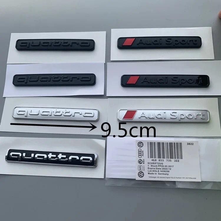 1 PC 3D ABS จัดแต่งทรงผมรถ Quattro Badge สัญลักษณ์ด้านหลัง Trunk Decor สติกเกอร์สําหรับ Audi Quattro