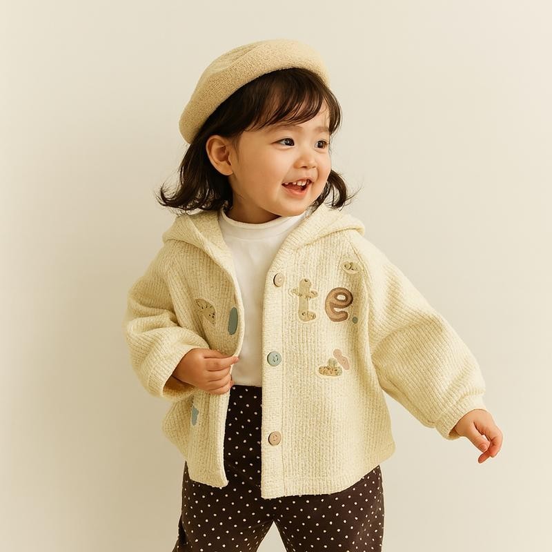 Dolemi Baby เสื้อกันหนาว  สำหรับเด็กผู้หญิง มีฮู้ด แขนยาว สไตล์เกาหลี คาร์ดิแกน เหมาะสำหรับเด็กอายุ 1-12 ปี น่ารัก - รูปที่ 2