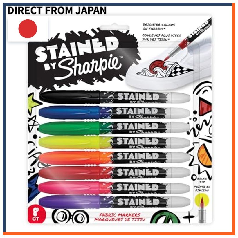 Sharpie Stained Fabric Marker 8-Color Set Brush Pen 1779005