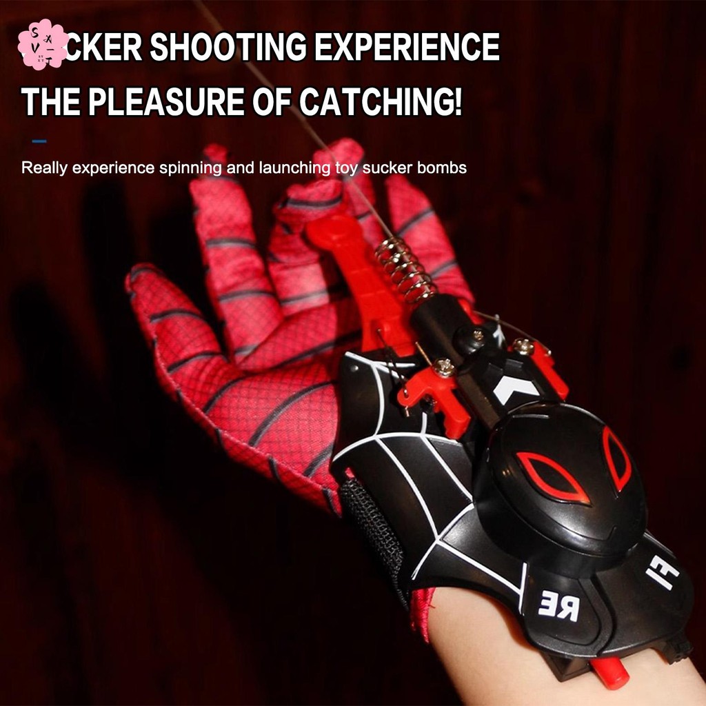 ไฟฟ้า Spider Web Shooter ของเล่น Auto Rewind Web Shooter เครื่องแต่งกายของเล่นสนุกกิจกรรมกลางแจ้งของ