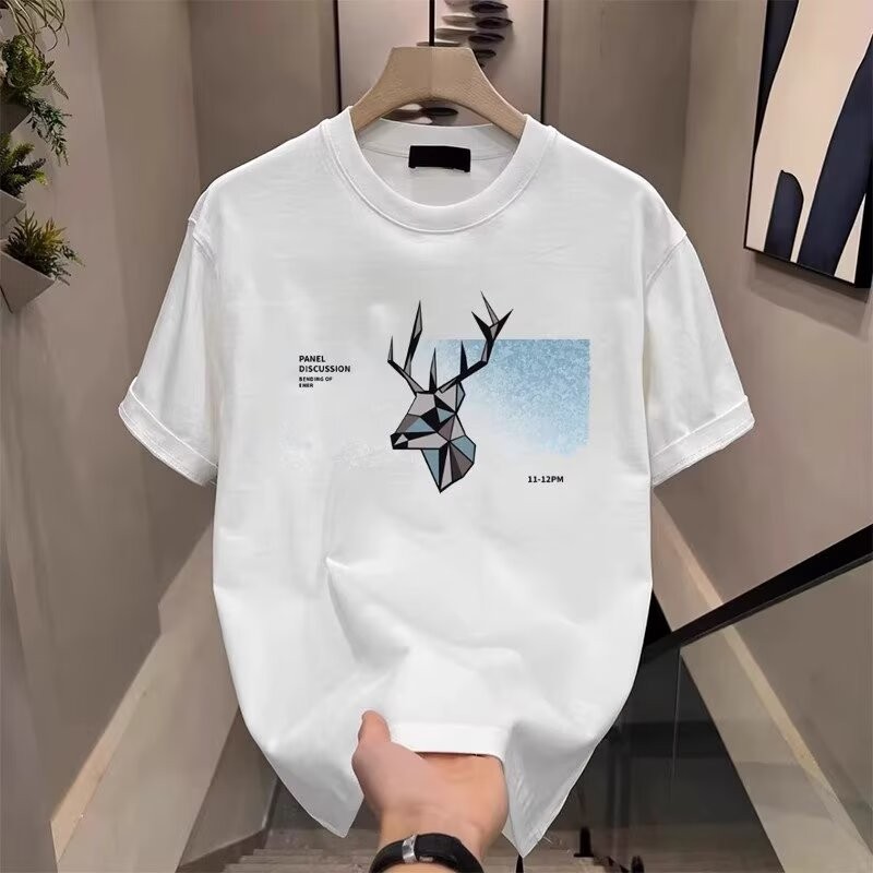 2025 NEW 2025ins Heavyweight 2025 New Trendy American Style Cool T-Shirt Trendy Personality Print Me