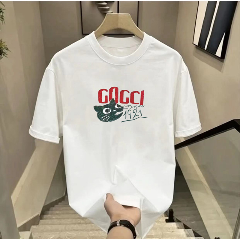 COD 2025A439 Heavyweight Pure Cotton 250g White Ink Print P22 White Black S-4XL new23 RY0K