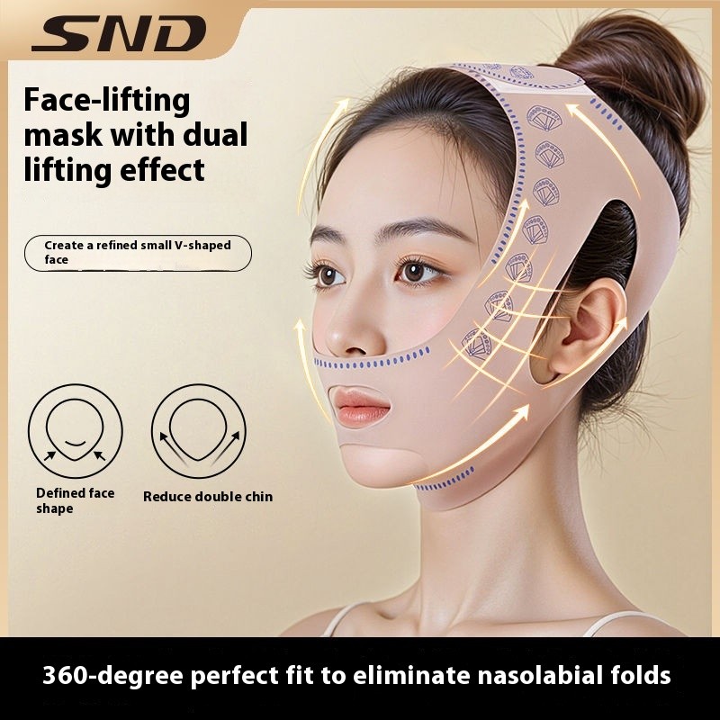 SND ผ้าพันแผลยกกระชับใบหน้า v-Face Lifting Firming Nasolabial เส้นหย่อนคล้อย Full-Face Lifting Doubl