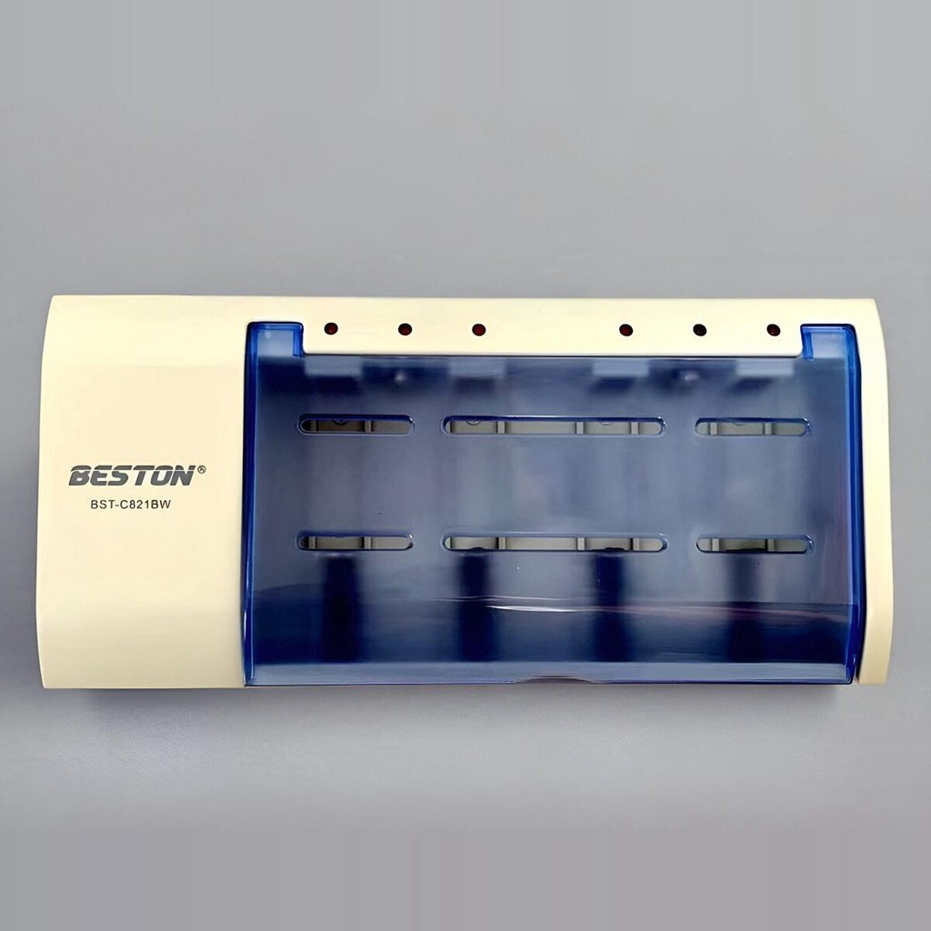 {Crown Lele} BESTON Single Charge Six-Slot Charger (เบอร์ 1/เบอร์ 2/เบอร์ 5/เลขที่. 7/9V)