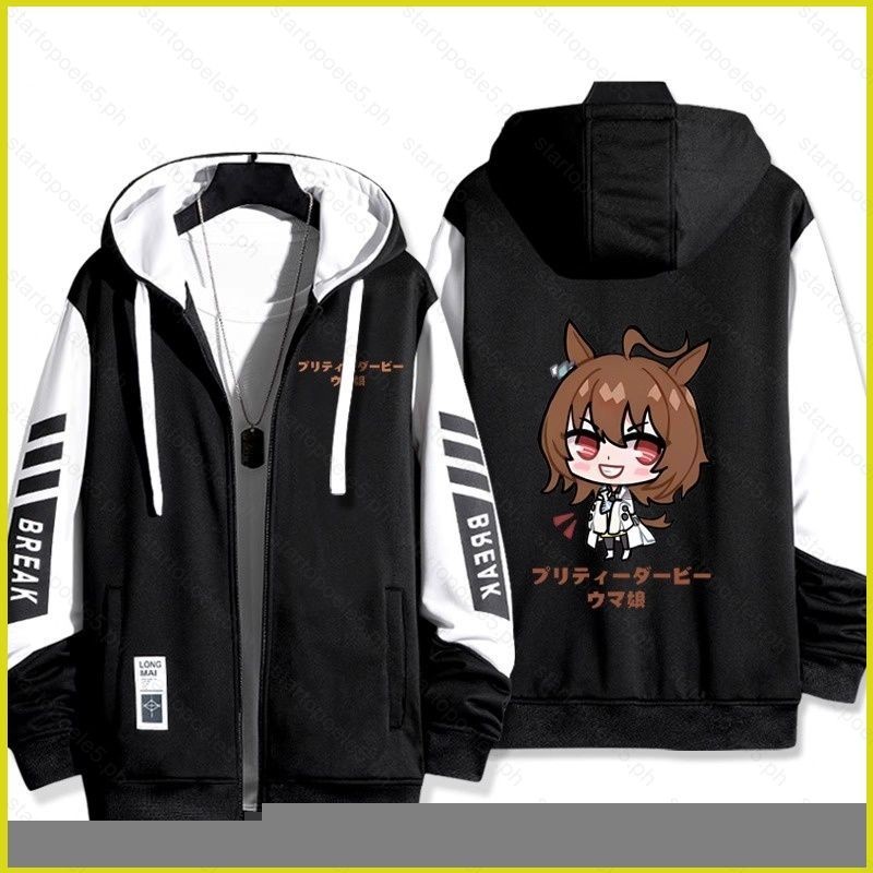 แจ็คเก็ต Umamusume Pretty Derby Silence Suzuka アニメ ジップ パーカー สำหรับทุกเพศ