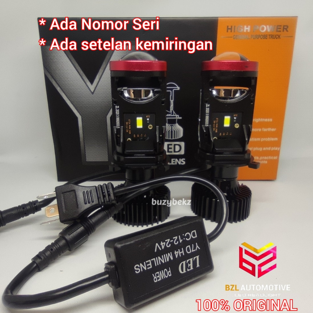 RUNSHOP_ BZL Y7D LED รถยนต์ MOTORCYCLE LIGHT H4 MINI PROJECTOR Y7D ORIGINAL SUPER BRIGHT