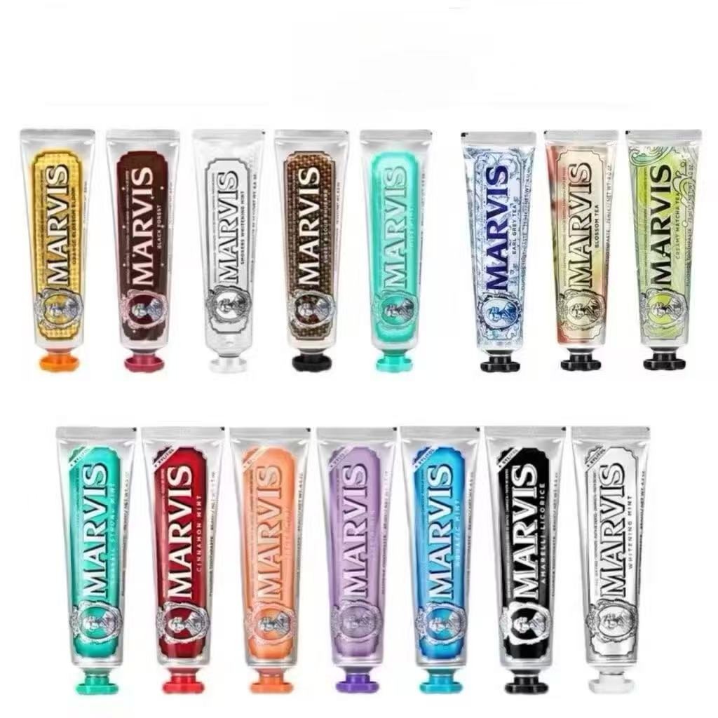 ของแท้ฉลากไทย🔥Marvis​ Smokers Whitening Mint 85ml ยาสีฟันมาร์วิส​มินต์เข้มข้นพิเศษขจัดคราบฝังลึกบนเน
