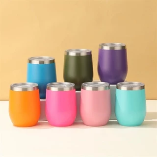 NEW แก้วเยติ แก้วเก็บอุณหภูมิทรงไข่ 12ออนซ์ แก้วกาแฟ ฝาสไลด์ สินค้าพร้อมส่งจากไทย มีหลายสีให้เลือก