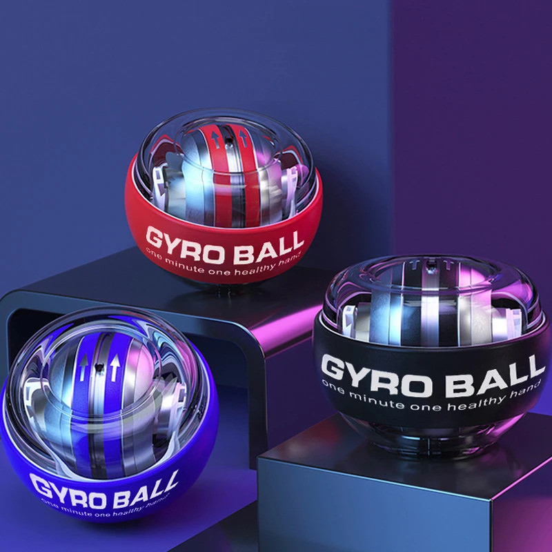 LED Gyroscopic Powerball อัตโนมัติสำหรับการฝึกกำลังมือและข้อมือ