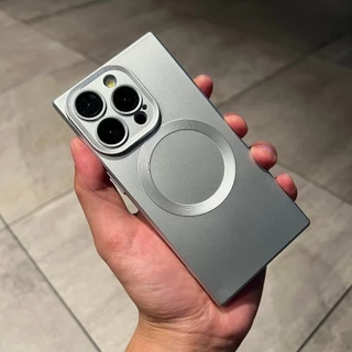 Premium Square Design Matte Anti-Fingerprints Magnetic Protective Soft Case สําหรับ iPhone 11 12 13 14 15 16 17 Pro Max 14plus 17 Air