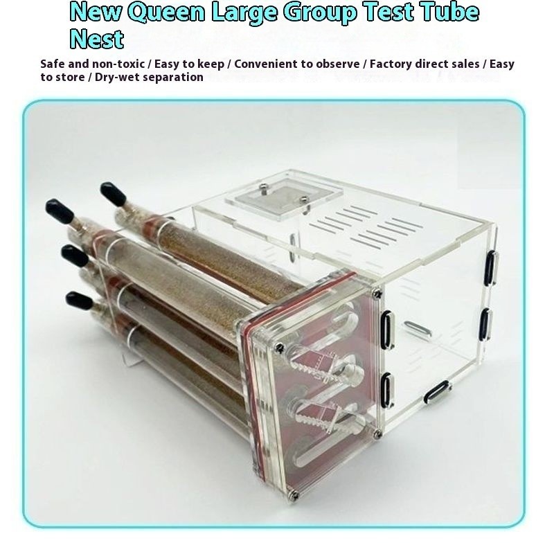Ant Castle Workshop Villa Test Tube Nest Ant Pet Double Test Tube Nest วัสดุอะคริลิค