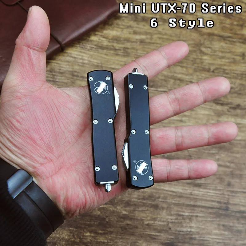 UTX-70 Mini Micro OTF Tech มีด UTX UT85 Serie D2 ใบมีดป้องกันตัวเองกลางแจ้ง Little กระเป๋ามีด CNC อล