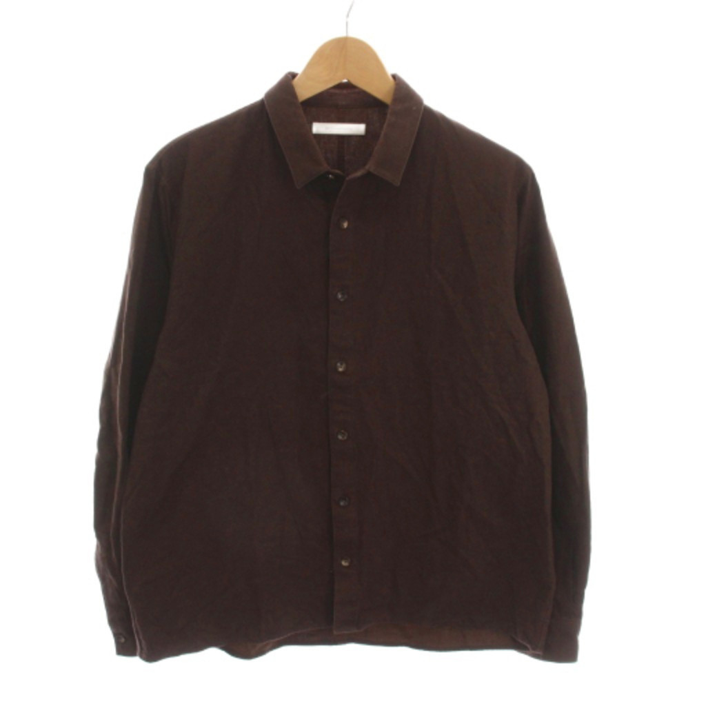 AUTHEN Shirt cotton Brown Long sleeves Direct from Japan Secondhand