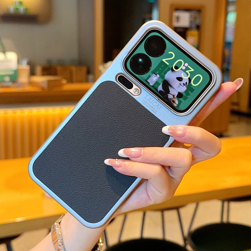 สําหรับ Xiaomi 17, 17 Pro, 17 Pro Max กรณี ELVEV ลิ้นจี่รูปแบบ PU หนัง Hard PC Electroplated ฝาครอบโทรศัพท์