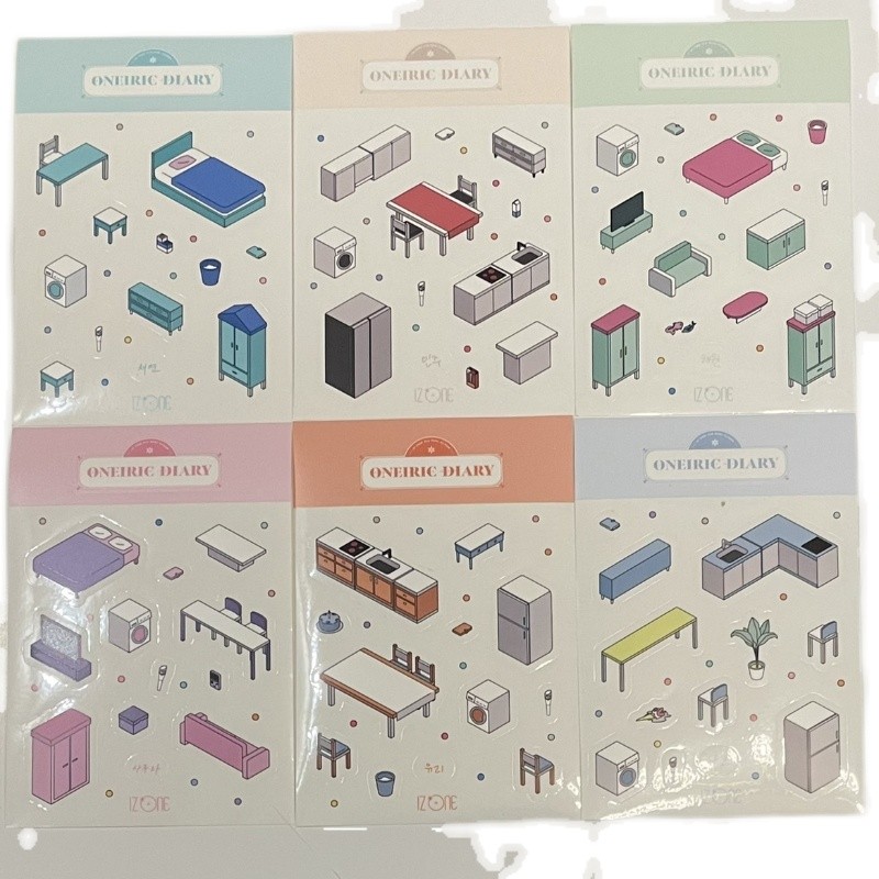 IZONE MINI3 Mini 3 Fantasy Diary สติกเกอร์ Lee Chae-yeon Kim Min-jong Kim Cai-won Sakura Ri
