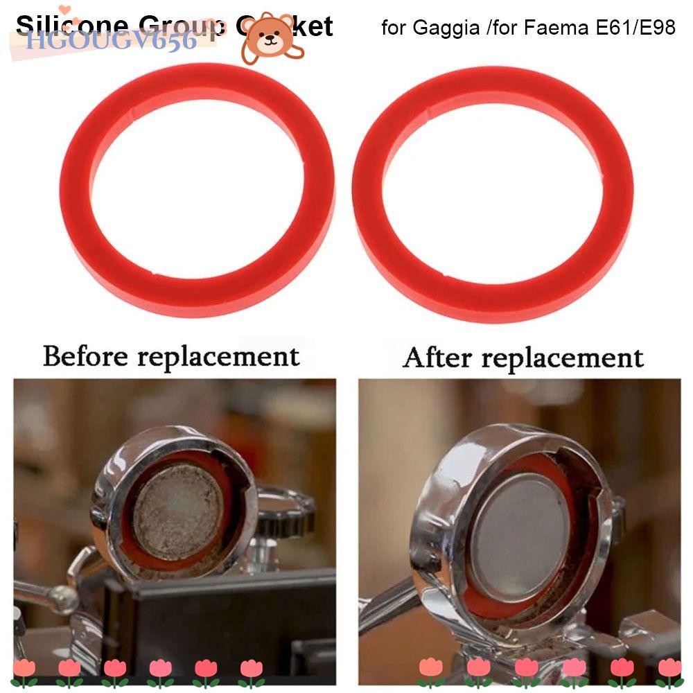 HGOUGVT 1 ชิ้นซิลิโคนกลุ่มปะเก็น, E61 Leakproof Group Head Seal Kit, ทนทาน 8.0 มม.O-Ring ปะเก็น Coff