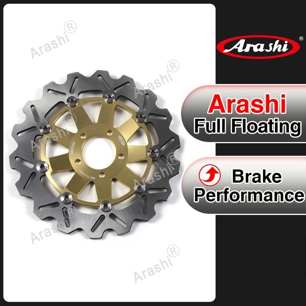 Arashi 1PCS CNC Full Floating Front เบรคโรเตอร์สําหรับ KAWASAKI ZZR250 1992 / ELIMINATOR ZL600 1995-