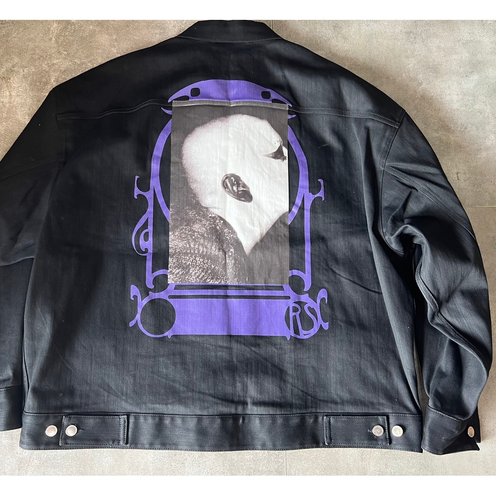 Raf Simons Silver Ring Denim Jacket Operation ing