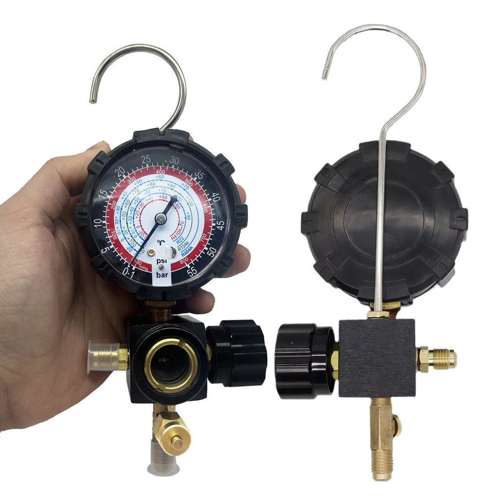 Limited Air Cond Manifold Gauge สามารถบรรเทาความดันสําหรับ R22/r410a/r134a/r404a Refrigerant Diagnos