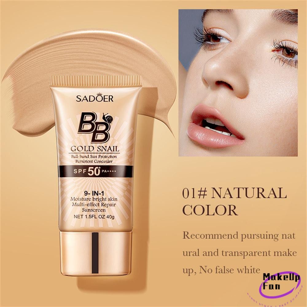 SADOER Golden Snail Sunscreen BB Cream Foundation ღ INS Girl Cosmetic