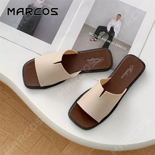 MARCOS  รองเท้าสลิปเปอร์เย็นผู้หญิงสวมใส่นอกฤดูร้อน 2025 ใหม…