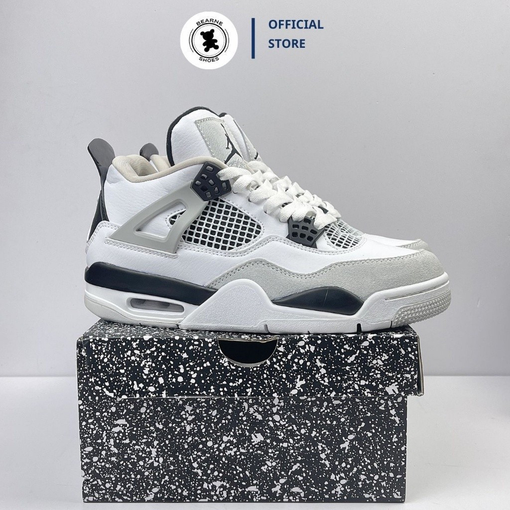 AJ Air 4 Black Military Uniform Version| Tonghua ชนิดบรรจุกล่องสไตล์ยุโรป