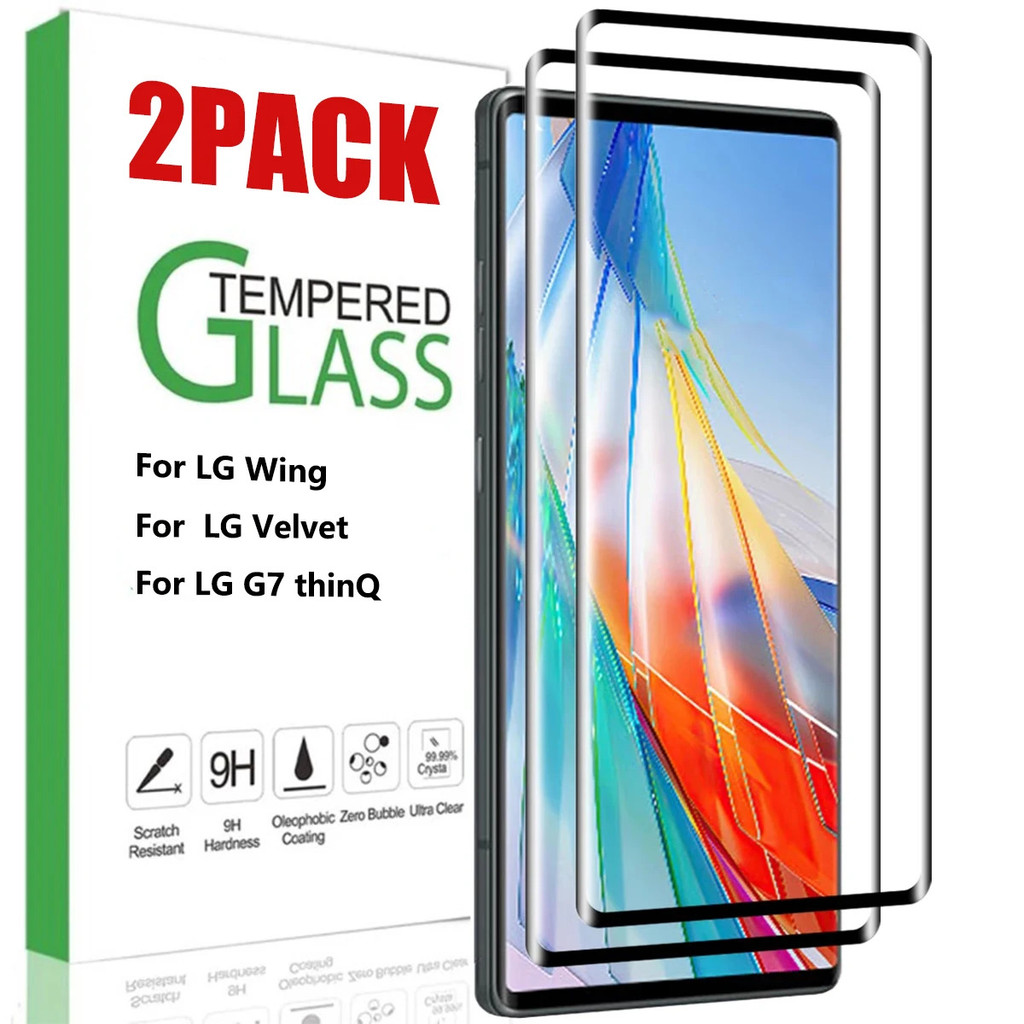 ฟิล์มกระจกนิรภัยสําหรับ LG Wing/ Velvet/ G7 Thinq Clear Screen Protector 3d โค้ง Anti-scratch Glass 