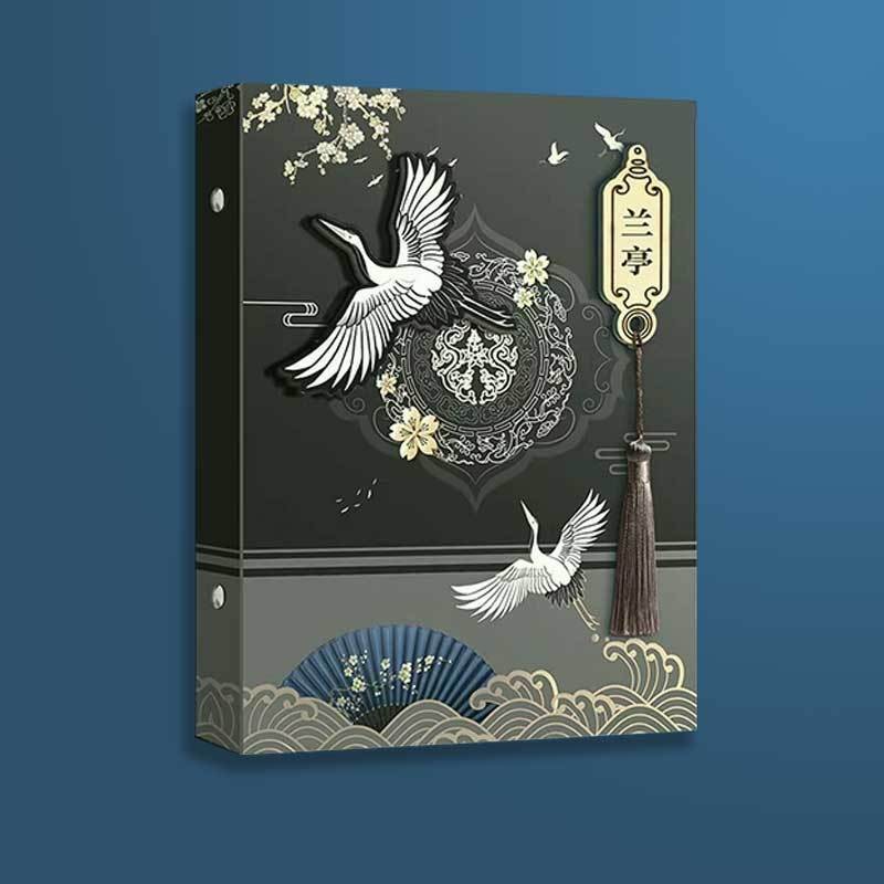 2025 โบราณ Crane ไม้แกะสลักป้ายชื่อสี Photo เหมาะสําหรับขนาดเล็ก Junior High School นักเรียน 2025 ให