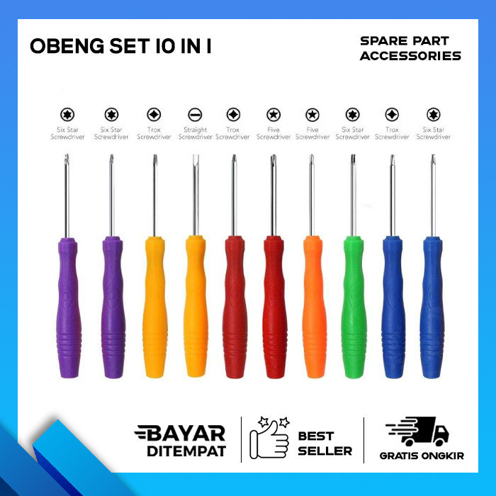1 ชุด MINI 10 IN 1 SCREWDRIVER TOOL / MINI 1O IN 1 HP SERVICE SCREWDRIVER