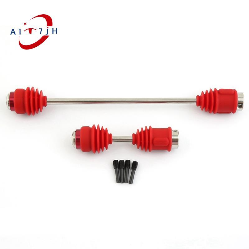 [ใหม่ A7]เหล็กโลหะอัพเกรดชิ้นส่วนศูนย์เพลา CVD 8655R พร้อมรองเท้าฝุ่นสําหรับ 1/10 E- Erevo 2.0 สีแดง