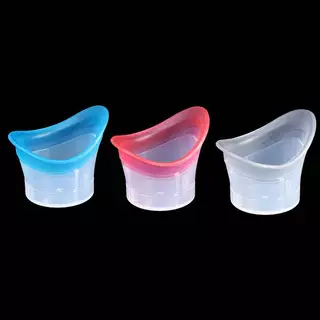 [ใหม่] 2 ชิ้น Eyewash ถ้วยซิลิโคน Resuable Soft Eye Bath Cup ถ้วยล้างตา [TH]